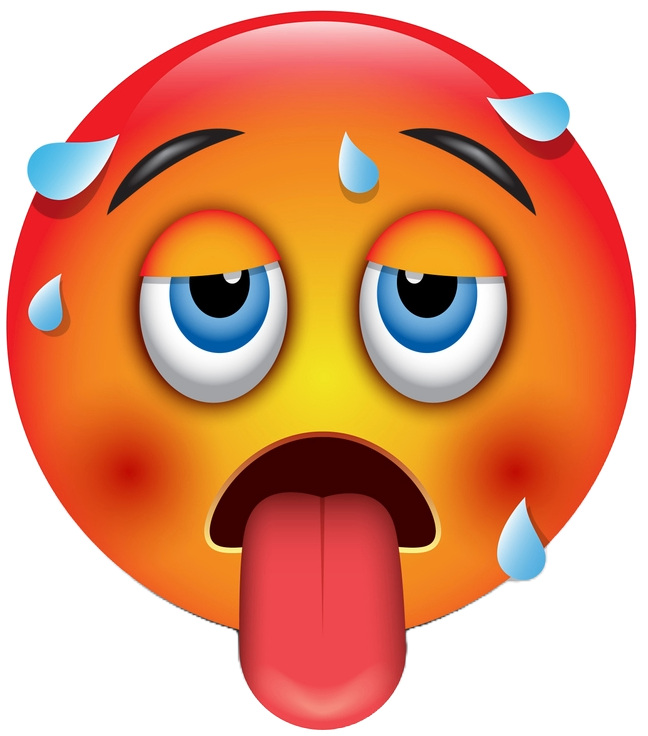 emoji hot and sweating