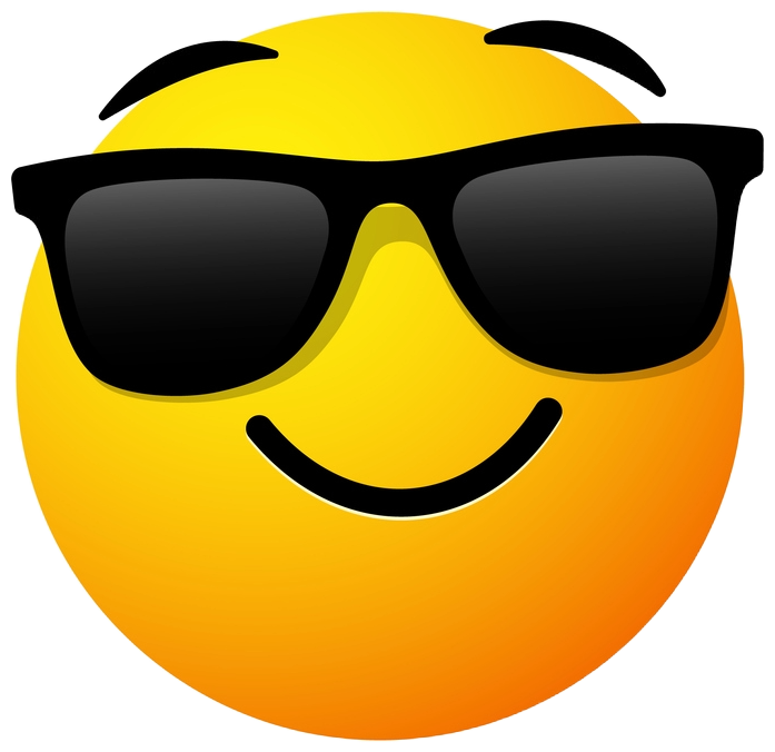 emoji with sun glasses